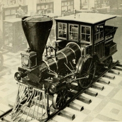 photo of an old train engine