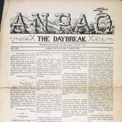 Front page of the Sioux [sic] Newspaper Anpao.