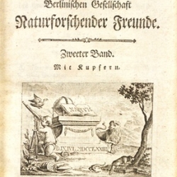 Beschäftigungen der Berlinischen Gesellschaft Naturforschender Freunde.   (4 vols.)