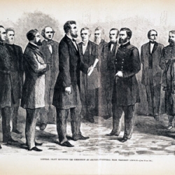Illustration from Harper's Weekly showing Abraham Lincoln and Ulysses S. Grant.