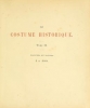 Cover of Le costume historique