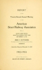 Cover of Report of the ... Annual Meeting of the American Street Railway Association