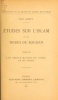 Cover of Études sur l'Islam et les tribus du Soudan