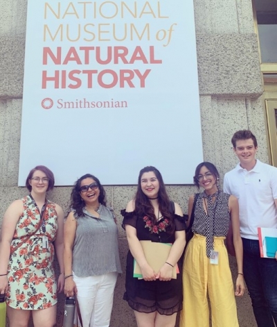SIL interns in front of NMNH